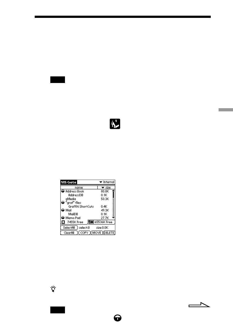 Copying data from the clie handheld, To a memory stick media | Sony CLIE PEG-S300/E User Manual | Page 144 / 261