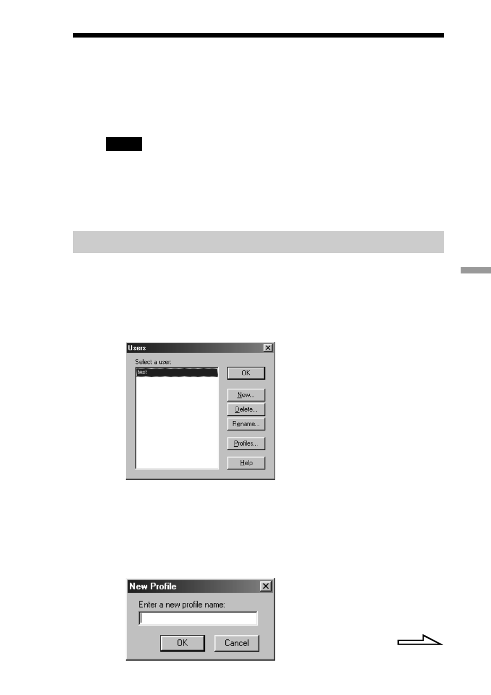 Creating a user profile | Sony CLIE PEG-S300/E User Manual | Page 174 / 261