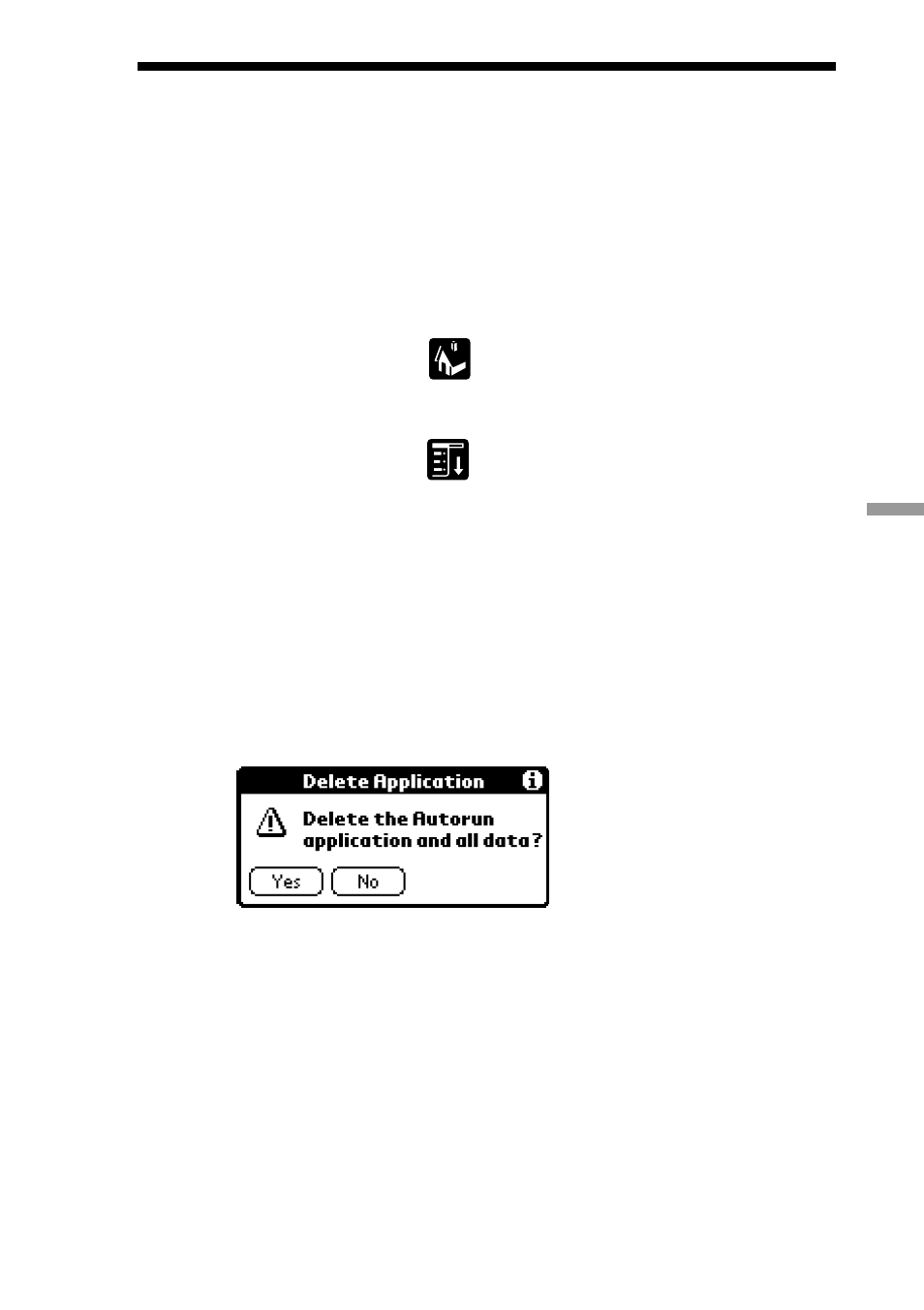 Deleting an add-on application | Sony CLIE PEG-S300/E User Manual | Page 182 / 261