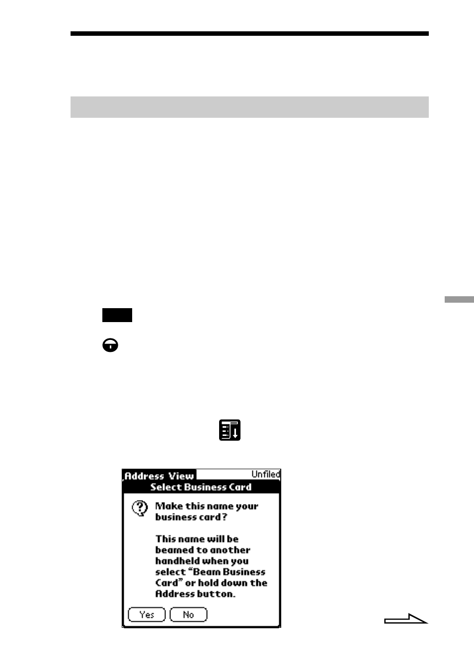 Beaming information, Beaming information to other palm os handheld | Sony CLIE PEG-S300/E User Manual | Page 203 / 261