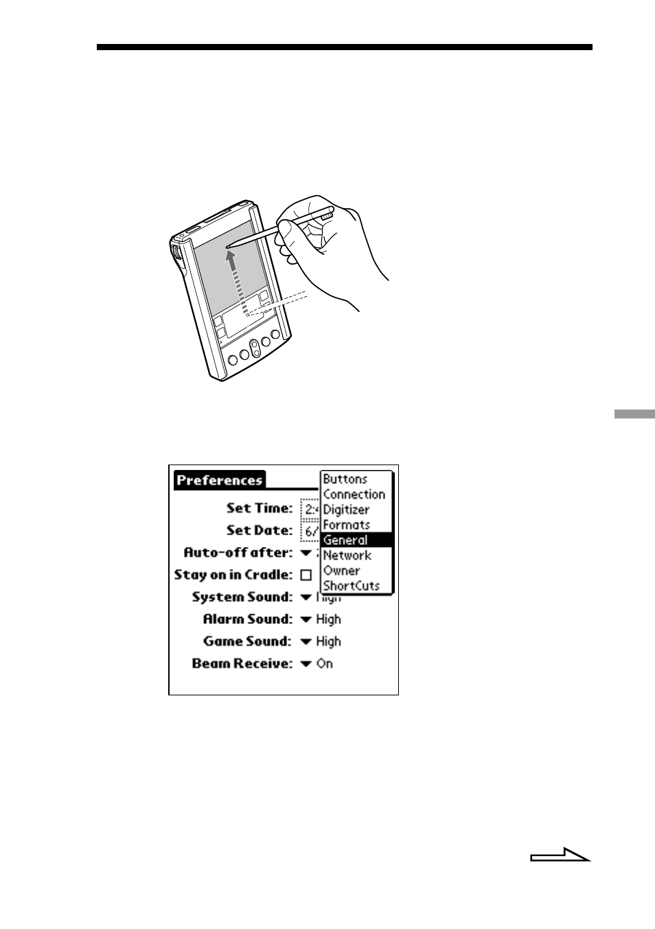 Changing the full-screen pen stroke activities, Changing the full-screen pen stroke, Activities | Sony CLIE PEG-S300/E User Manual | Page 229 / 261