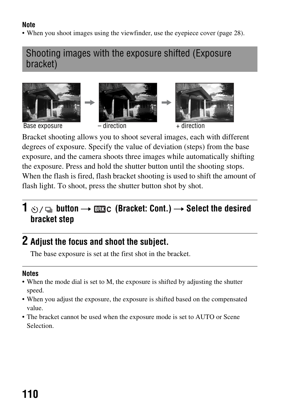 Bracket) | Sony alpha DSLR-A500 User Manual | Page 110 / 178