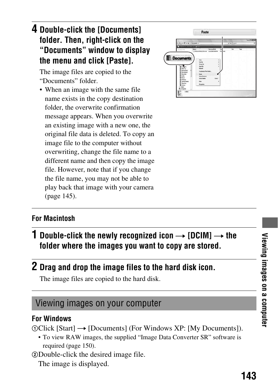 Viewing images on your computer | Sony alpha DSLR-A500 User Manual | Page 143 / 178