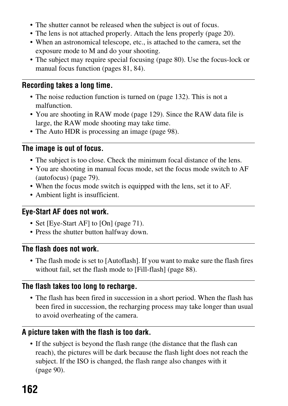 Sony alpha DSLR-A500 User Manual | Page 162 / 178