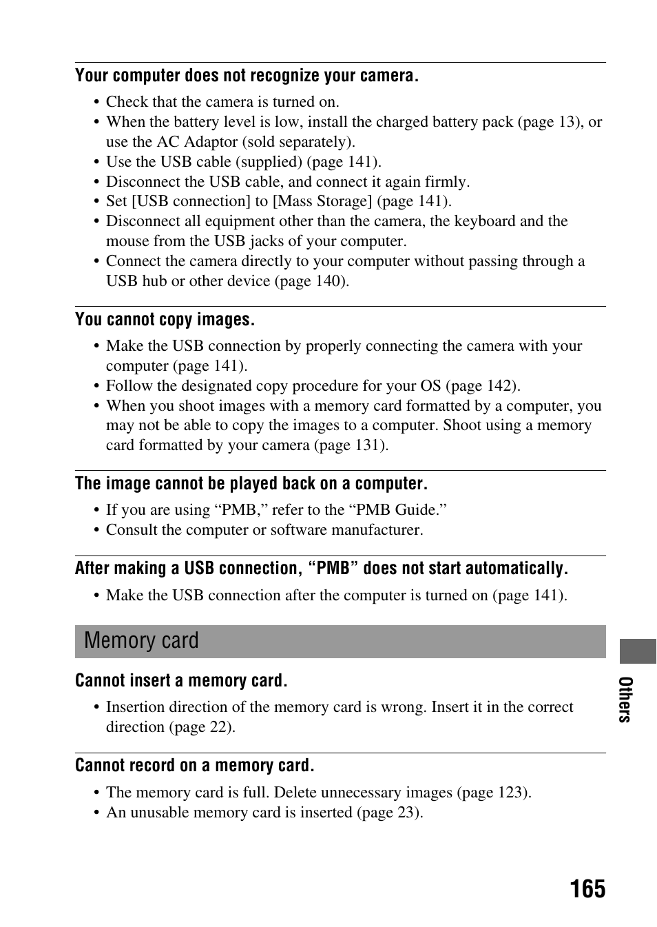 Sony alpha DSLR-A500 User Manual | Page 165 / 178