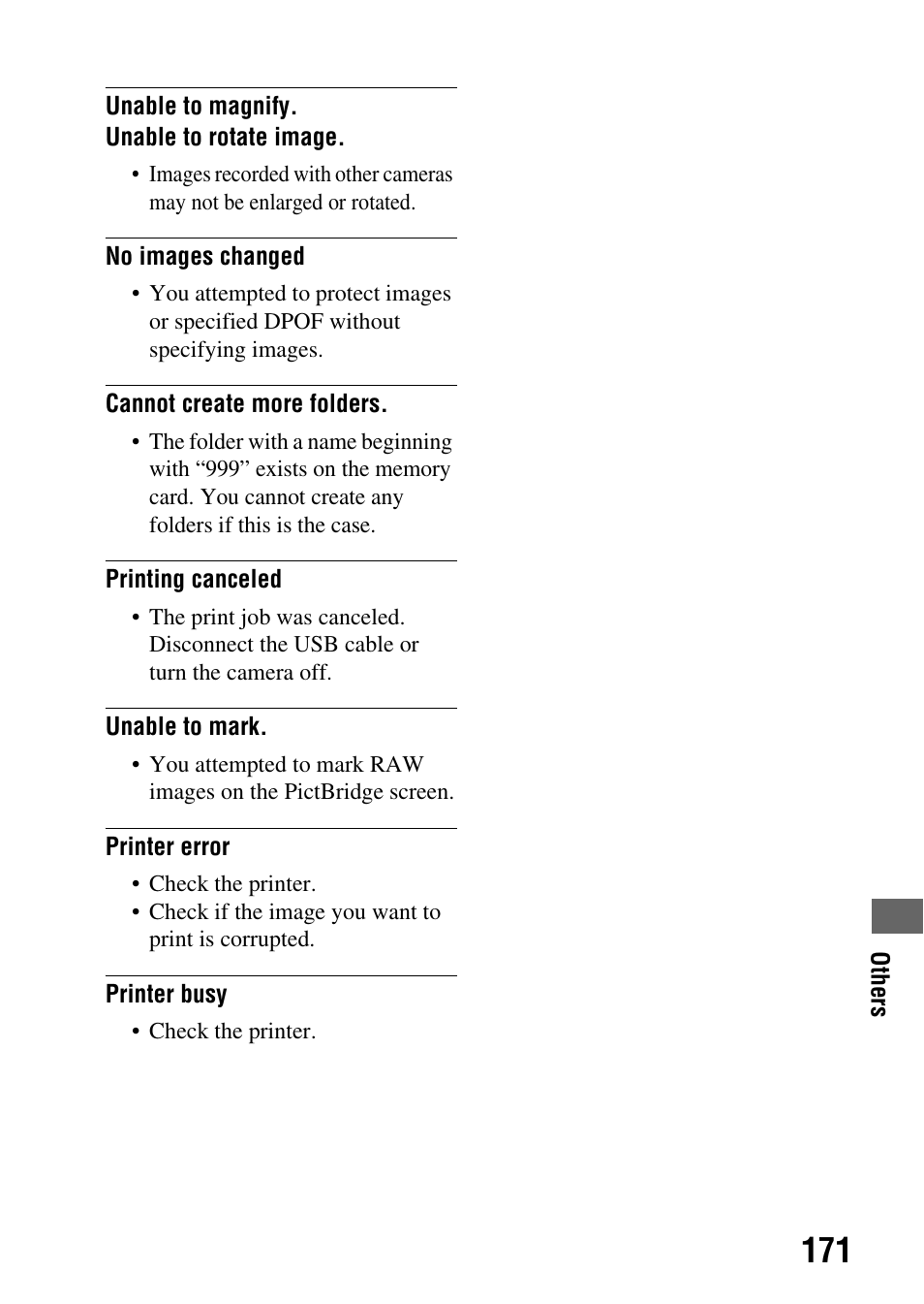 Sony alpha DSLR-A500 User Manual | Page 171 / 178