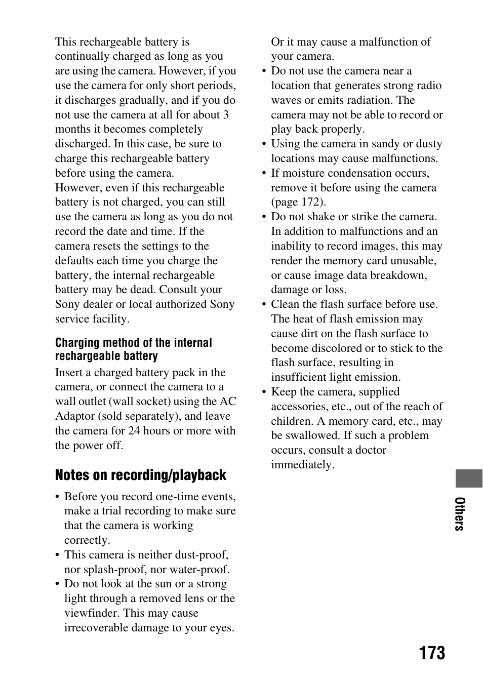 Sony alpha DSLR-A500 User Manual | Page 173 / 178