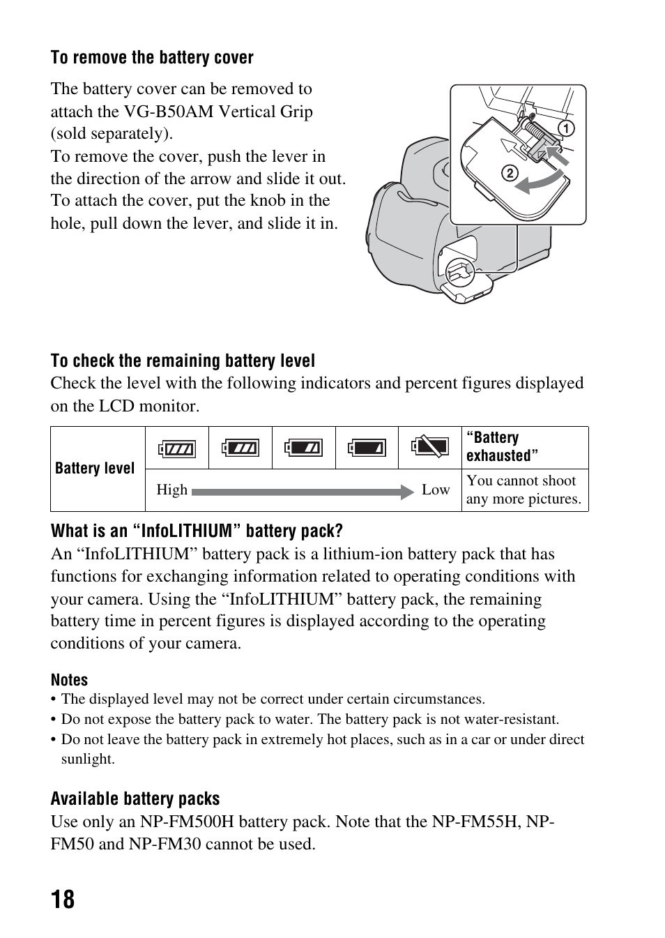 Sony alpha DSLR-A500 User Manual | Page 18 / 178