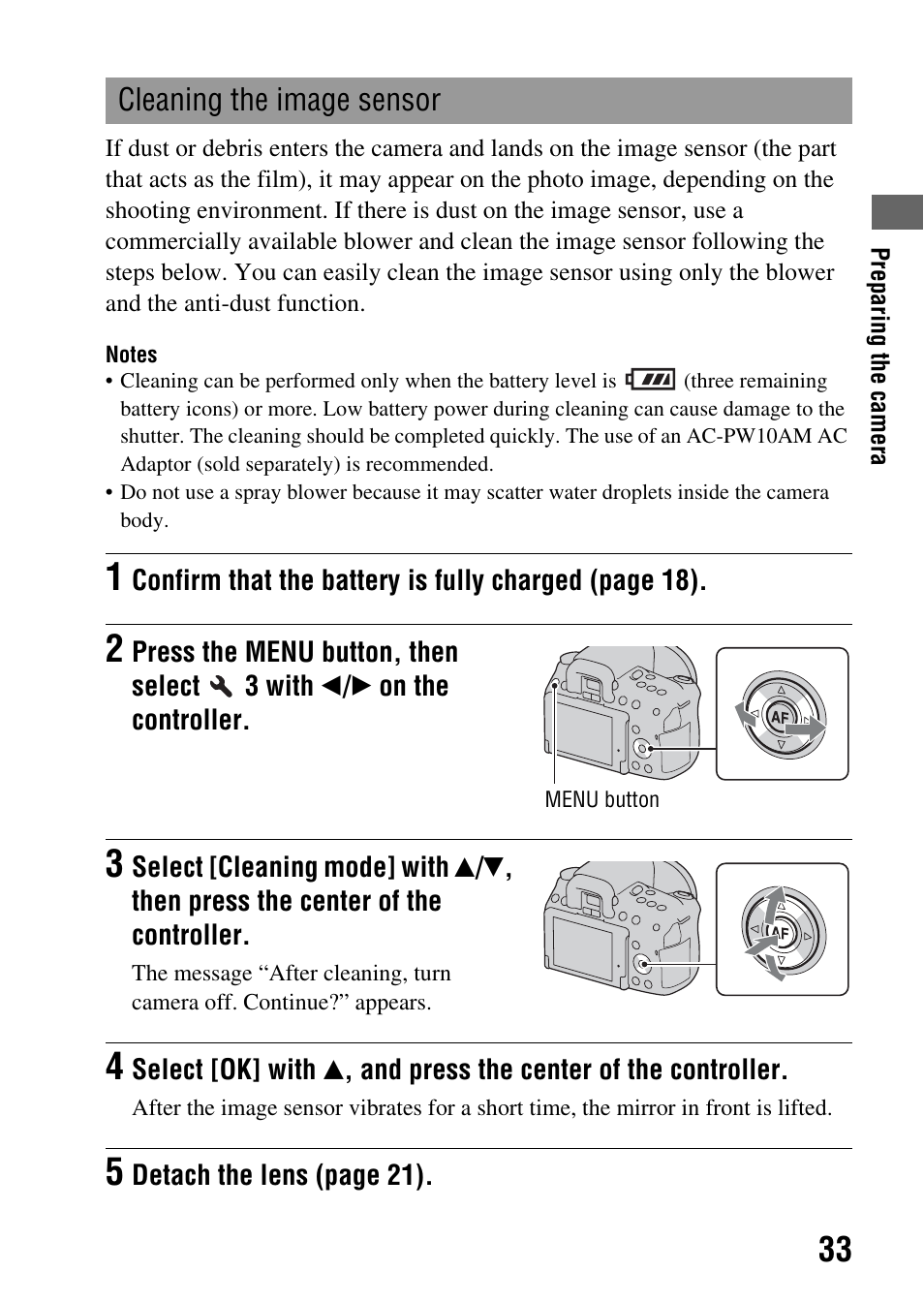 Sony alpha DSLR-A500 User Manual | Page 33 / 178