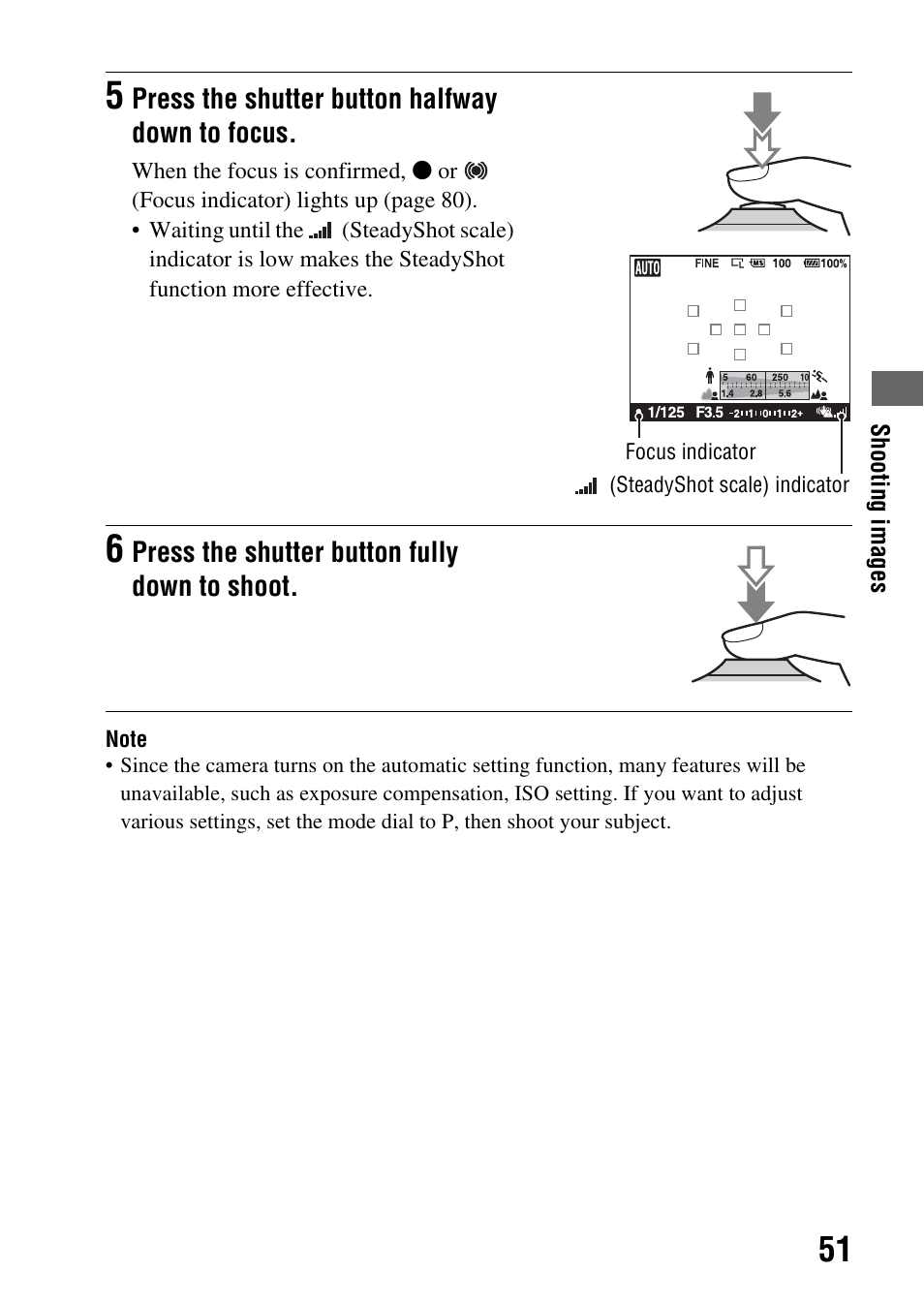 Sony alpha DSLR-A500 User Manual | Page 51 / 178