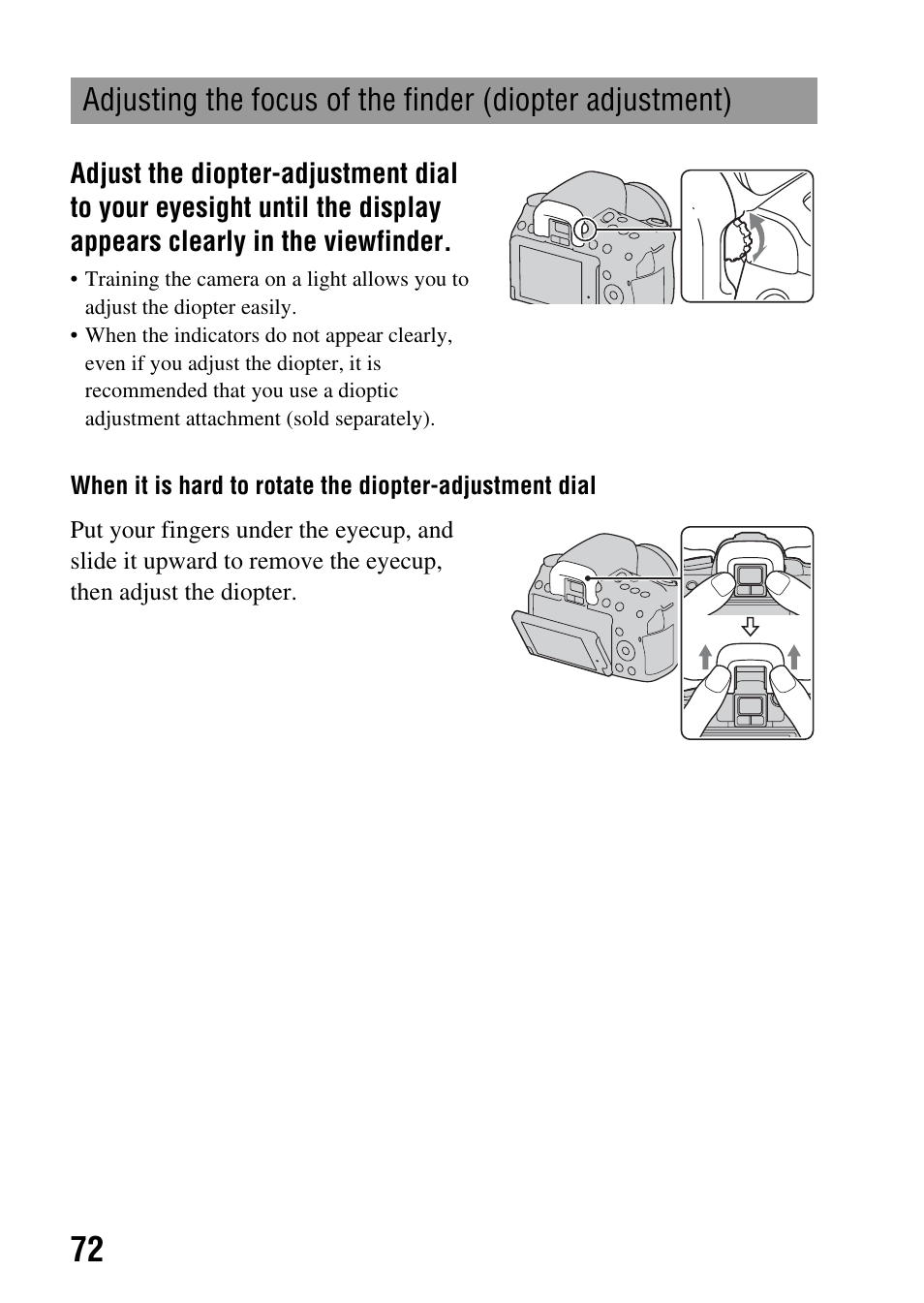 Sony alpha DSLR-A500 User Manual | Page 72 / 178