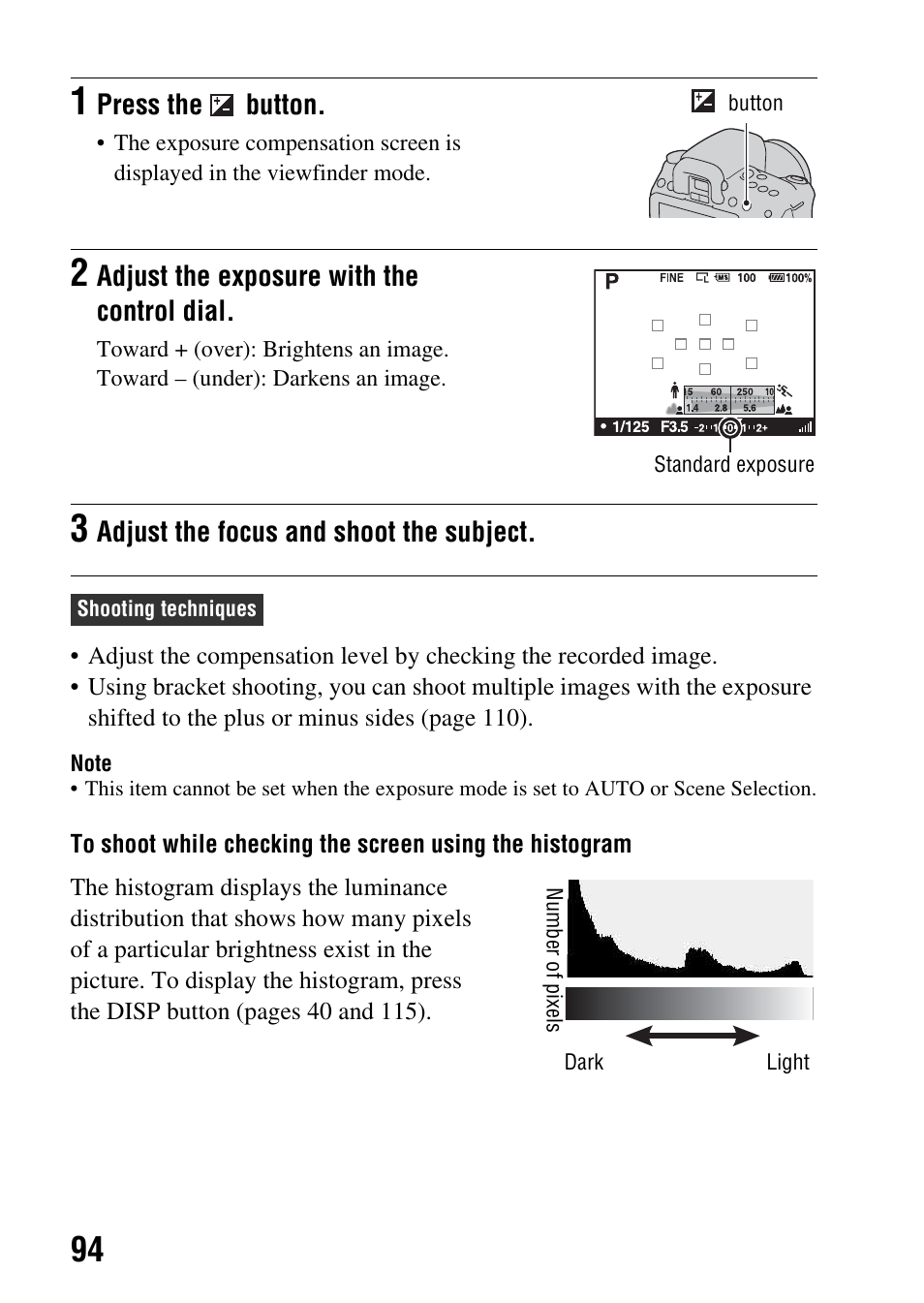 Sony alpha DSLR-A500 User Manual | Page 94 / 178