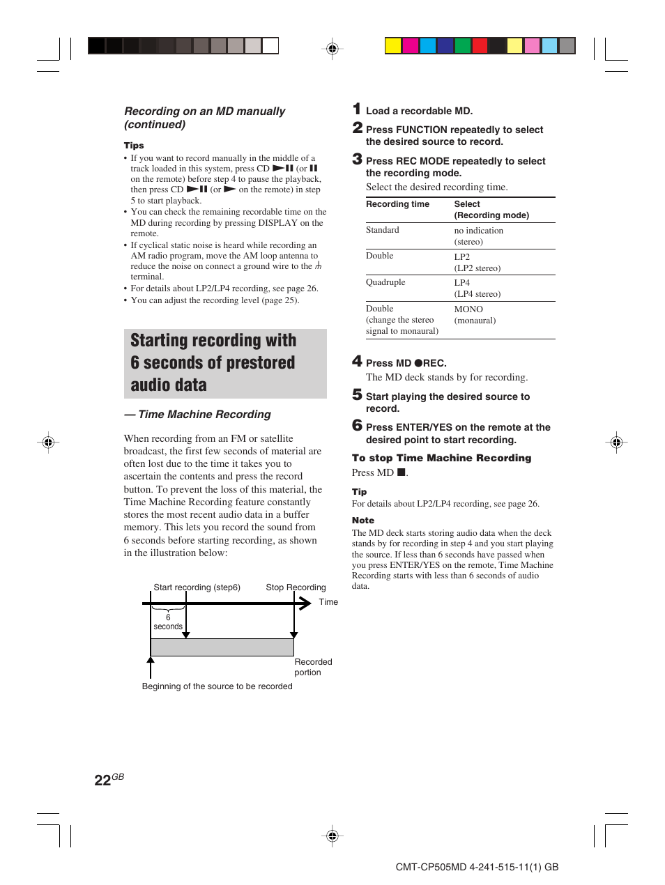 Sony CMT-CP505MD User Manual | Page 22 / 68