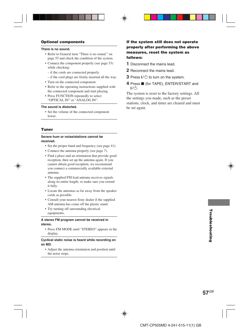 Sony CMT-CP505MD User Manual | Page 57 / 68