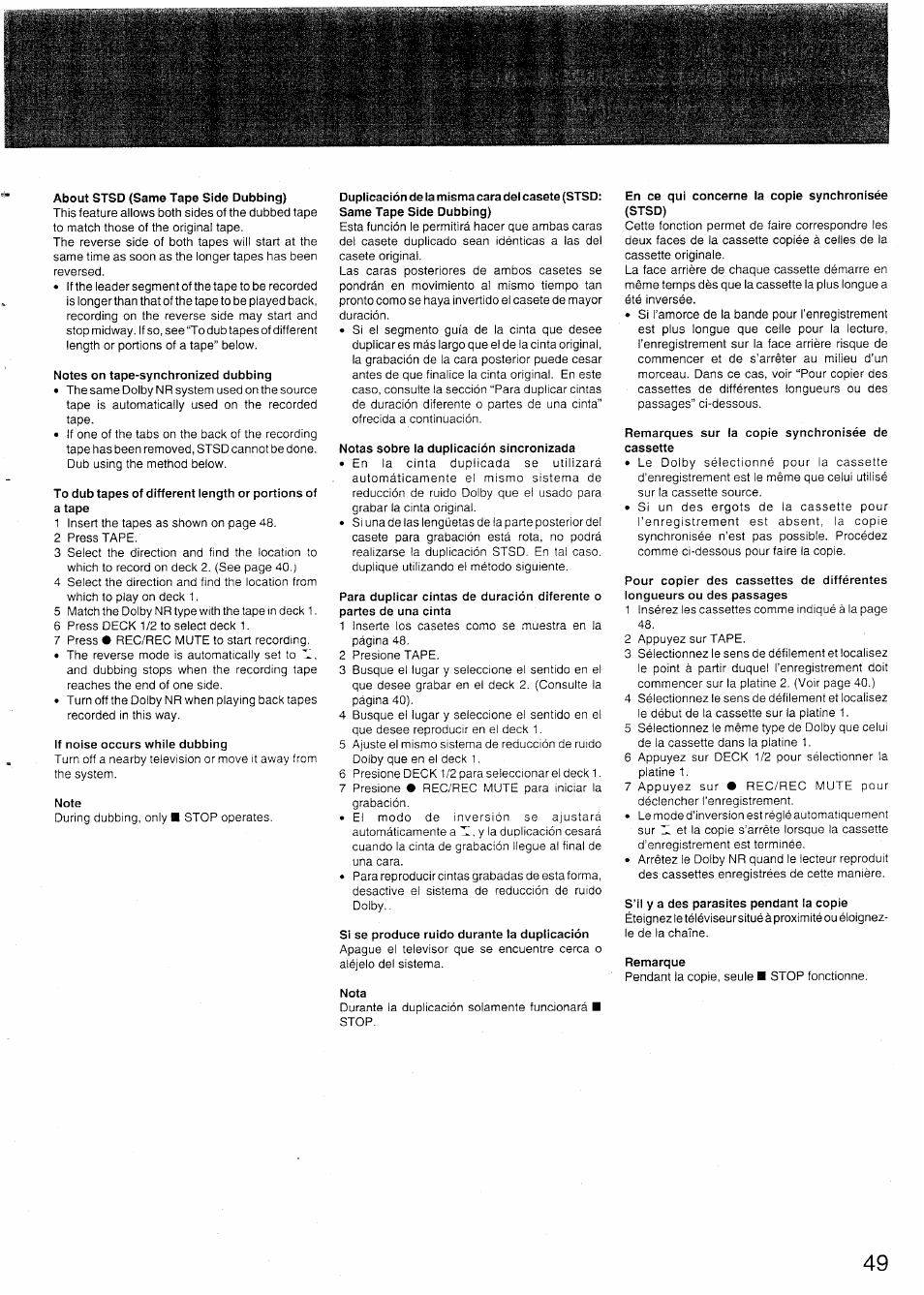 Sony SX-N737 User Manual | Page 49 / 72