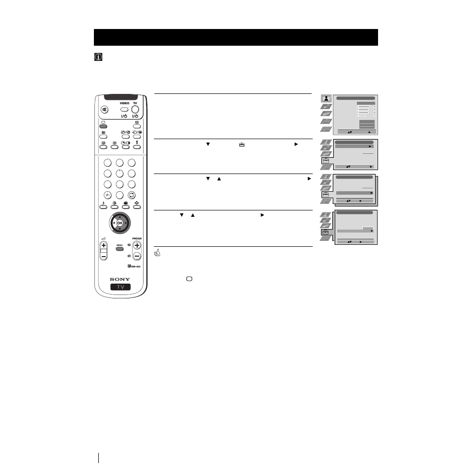 Using the demo mode, 20 menu system | Sony Grand Wega KF-50SX100K User Manual | Page 19 / 193