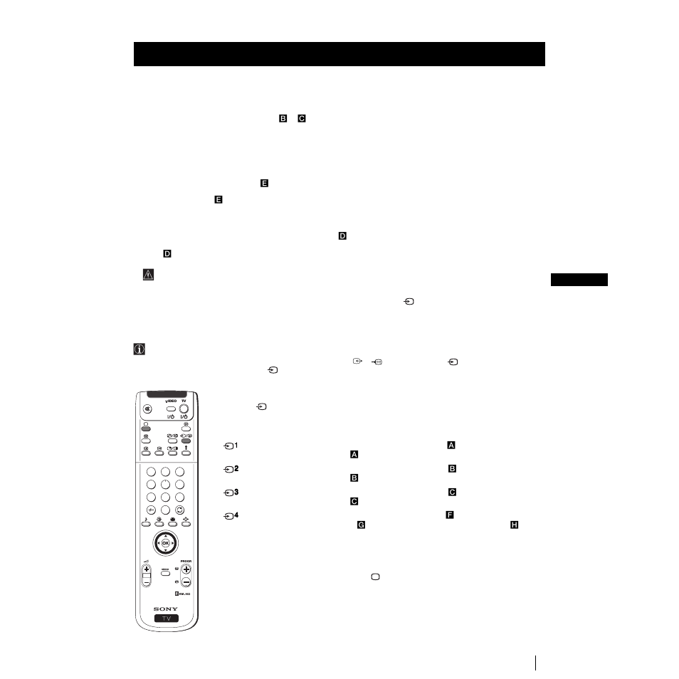 Using optional equipment, Additional information when connecting equipment, Select and view the input signal | Sony Grand Wega KF-50SX100K User Manual | Page 28 / 193