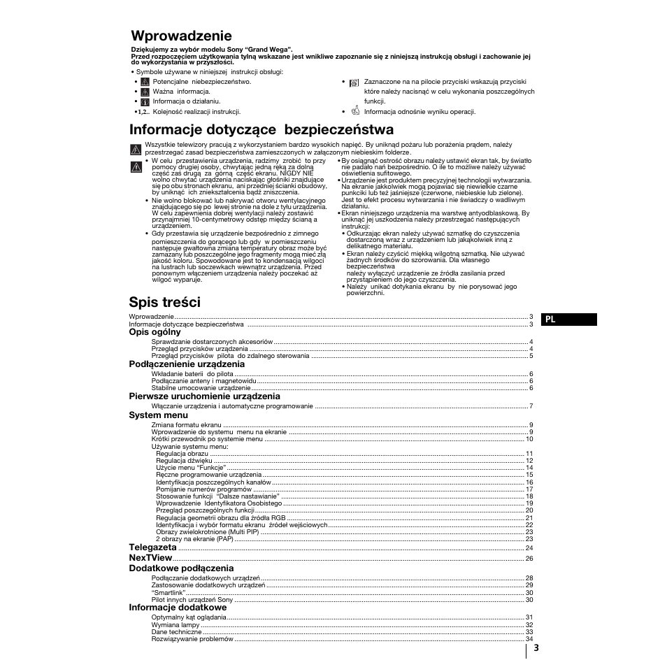 Sony Grand Wega KF-50SX100K User Manual | Page 66 / 193