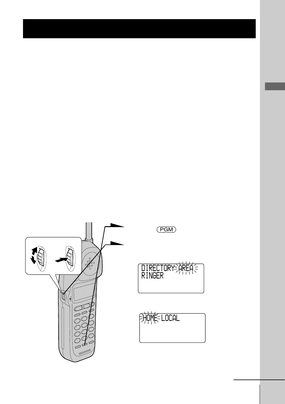 Entering the area code, Step 4: entering the area code, Step 4 | Sony SPP-IM982 User Manual | Page 17 / 72