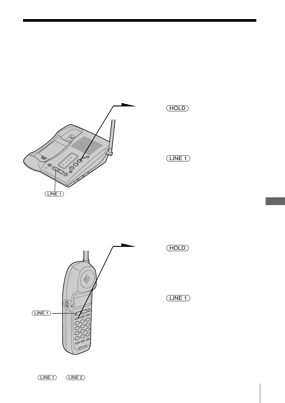 Switching the phones during a call, To switch from the base unit to the handset, To switch from the handset to the base unit | Sony SPP-IM982 User Manual | Page 39 / 72