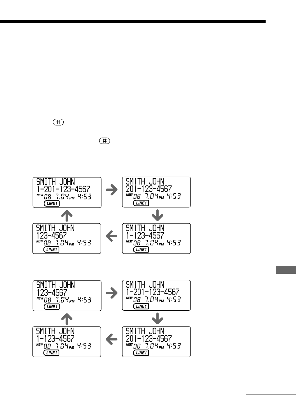 To change the number of digits of the phone number | Sony SPP-IM982 User Manual | Page 53 / 72