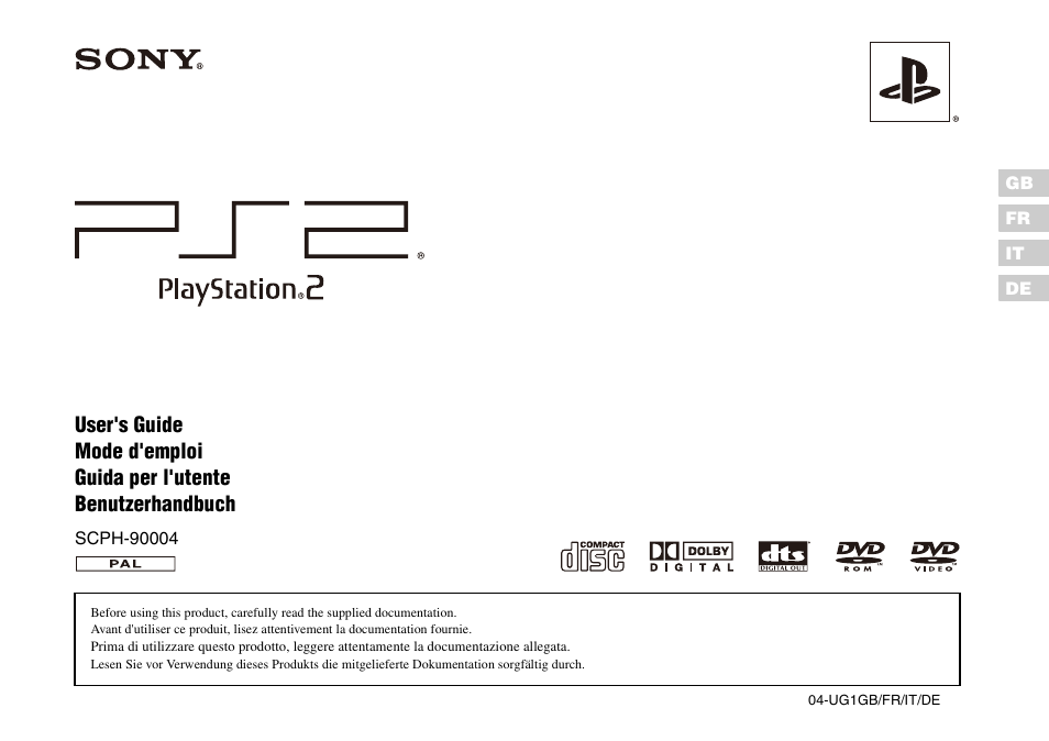 Sony PLAYSTATION 2 SCPH-90004 User Manual | 166 pages