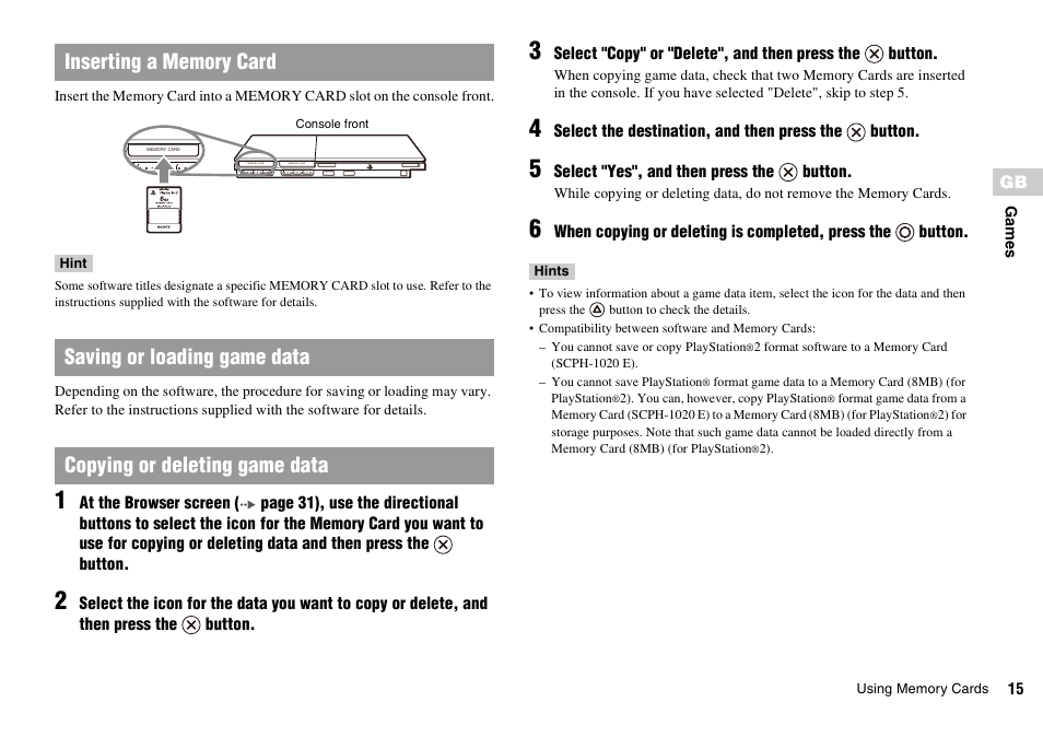 Sony PLAYSTATION 2 SCPH-90004 User Manual | Page 15 / 166