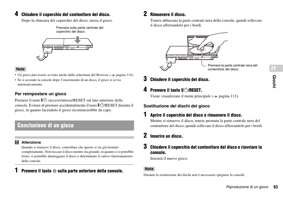 Conclusione di un gioco | Sony PLAYSTATION 2 SCPH-90004 User Manual | Page 93 / 166