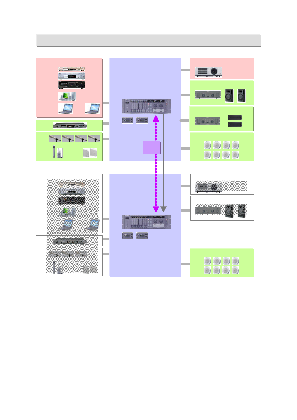 Not used, Parallel control mic source, 2) sub system | 1) main system | Sony SRP-X700P User Manual | Page 11 / 48