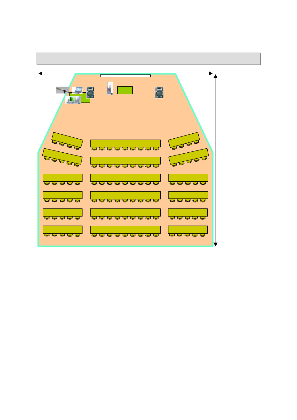 System example (5) mid-size classroom/lecture hall, 1 layout example | Sony SRP-X700P User Manual | Page 24 / 48