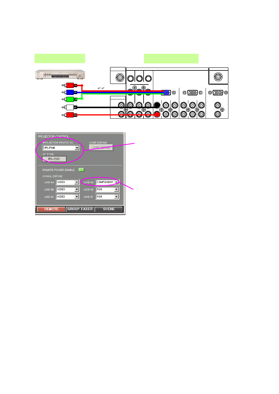 Srp-x700p input dvd outnput, Audio r audio l, Component | Phono ?? d-sub15p | Sony SRP-X700P User Manual | Page 5 / 48