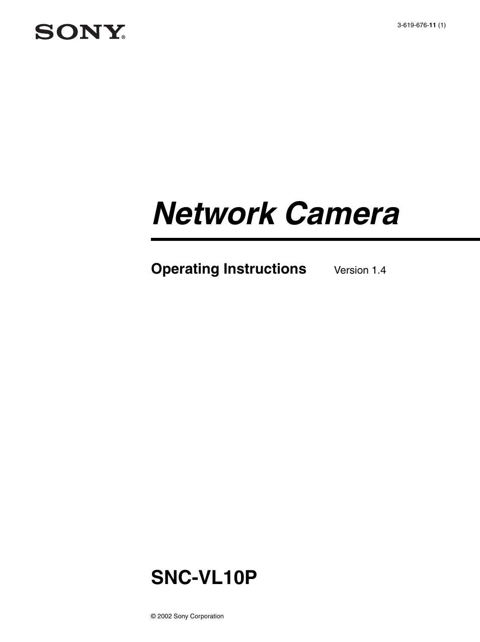 Sony SNC-VL10P User Manual | 32 pages