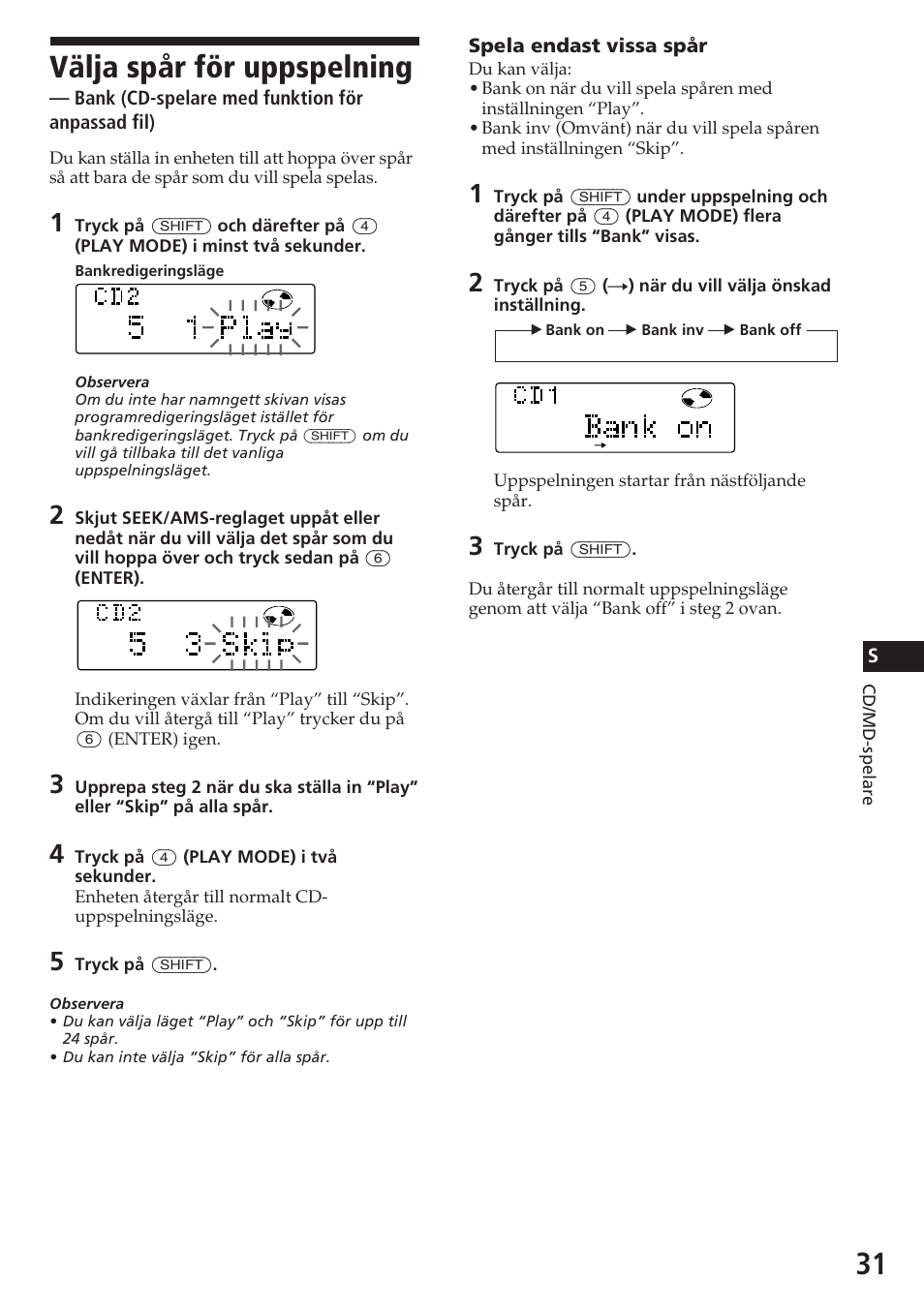 Välja spår för uppspelning | Sony CDX-C780R User Manual | Page 139 / 144