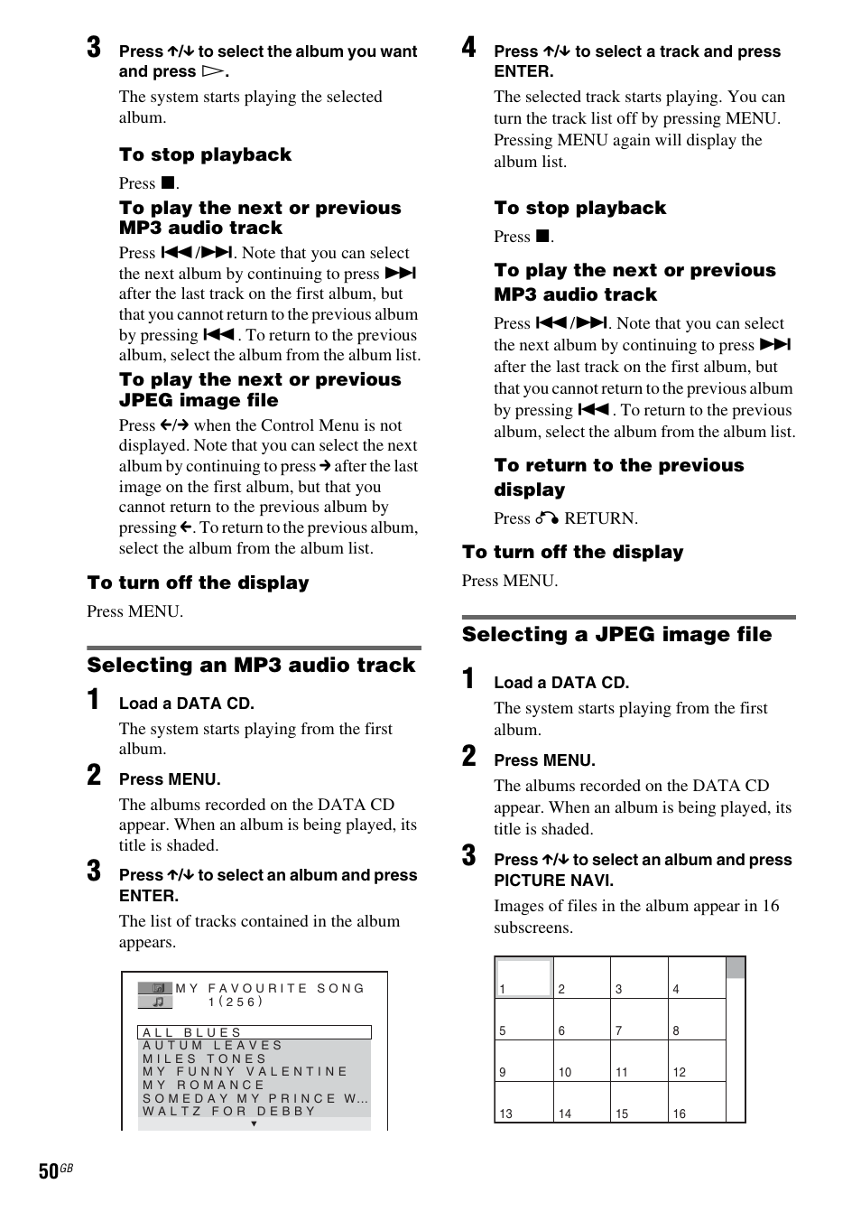 Sony DAV X1G User Manual | Page 50 / 103