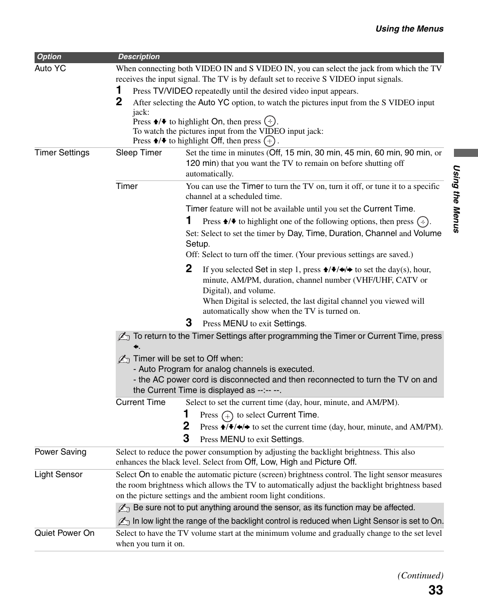 Sony KDL-40S20L1 User Manual | Page 33 / 48