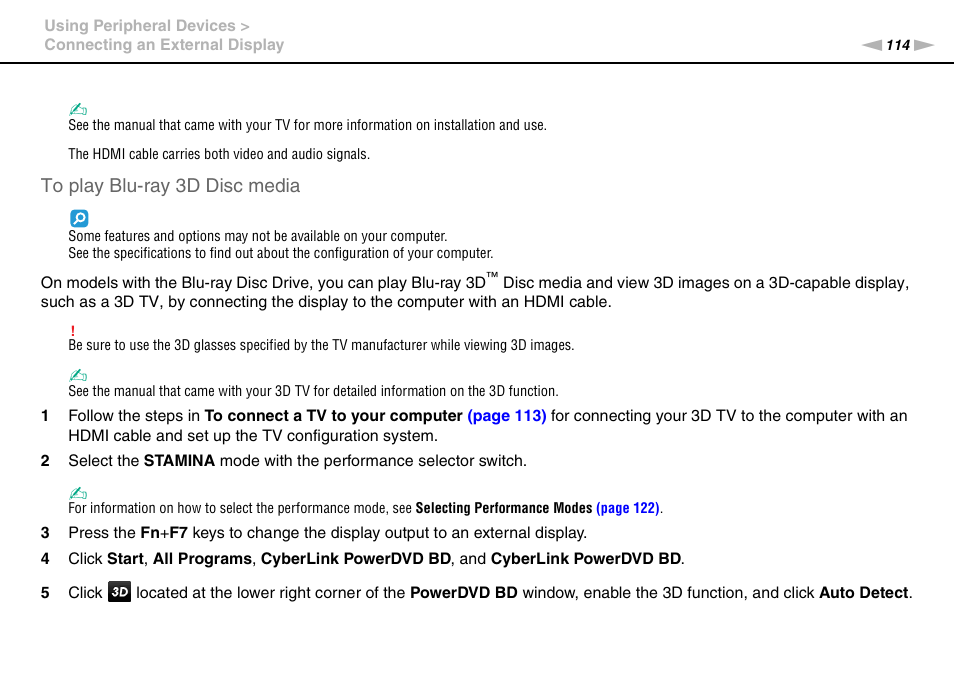 Sony VAIO VPCSB User Manual | Page 114 / 209