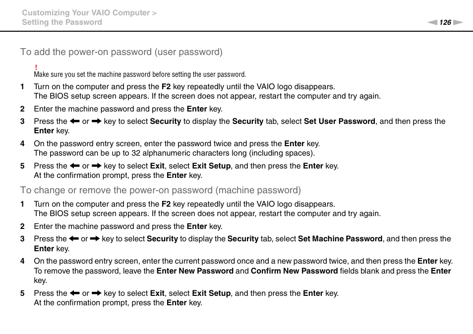 Sony VAIO VPCSB User Manual | Page 126 / 209