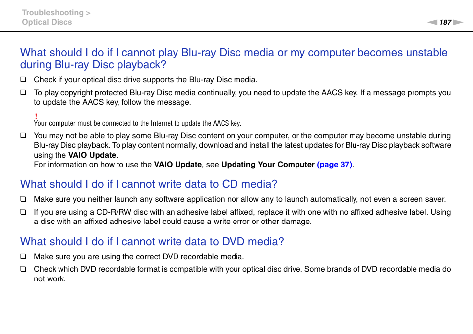 Sony VAIO VPCSB User Manual | Page 187 / 209