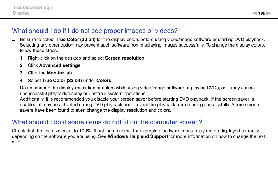 Sony VAIO VPCSB User Manual | Page 190 / 209