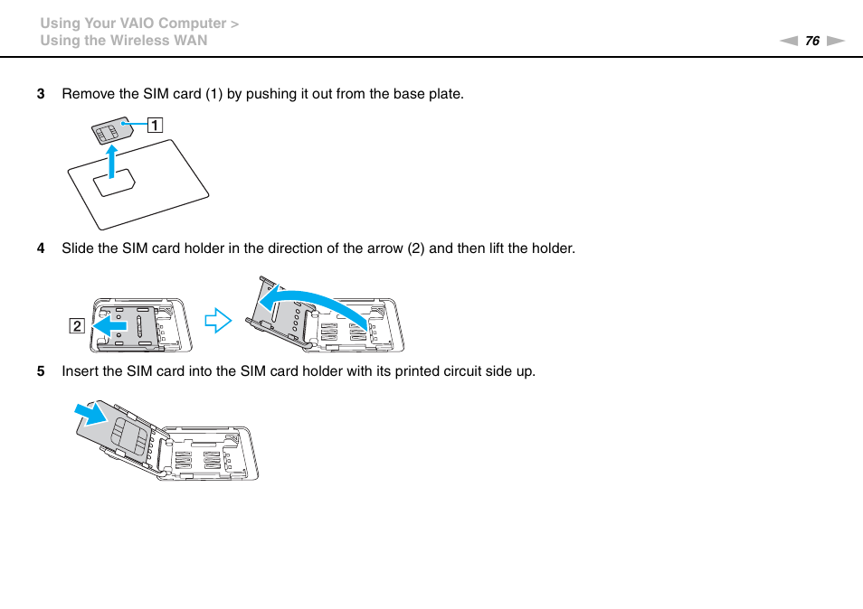 Sony VAIO VPCSB User Manual | Page 76 / 209