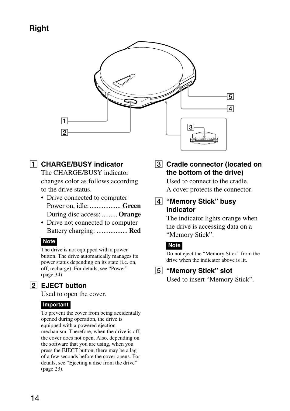 Sony MPD-AP20U User Manual | Page 14 / 68