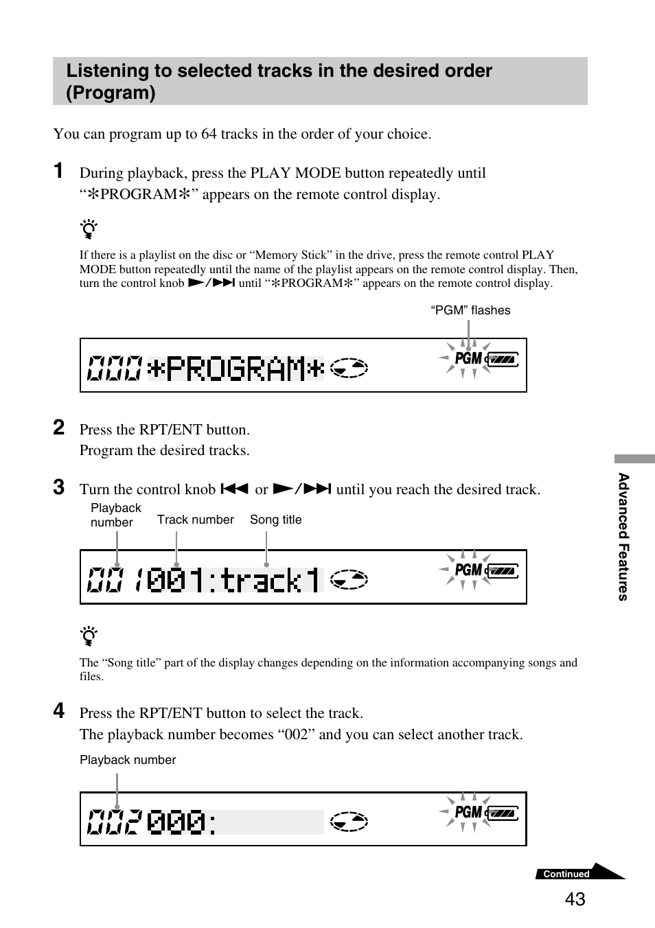 Sony MPD-AP20U User Manual | Page 43 / 68