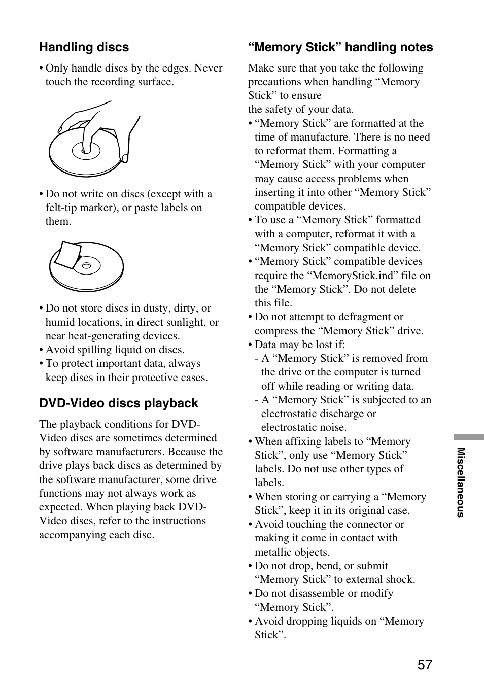 Sony MPD-AP20U User Manual | Page 57 / 68