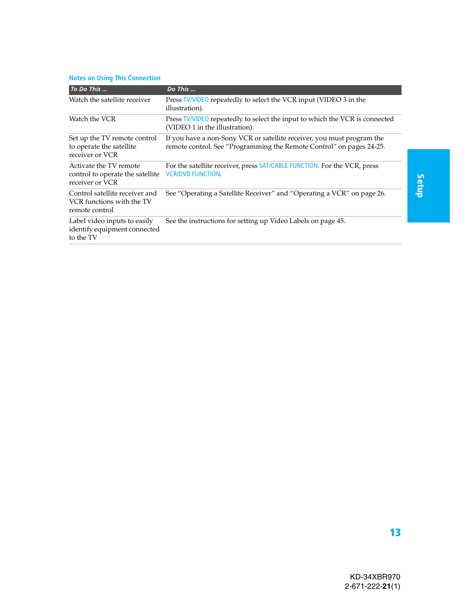 Sony KD-34XBR970 User Manual | Page 20 / 64