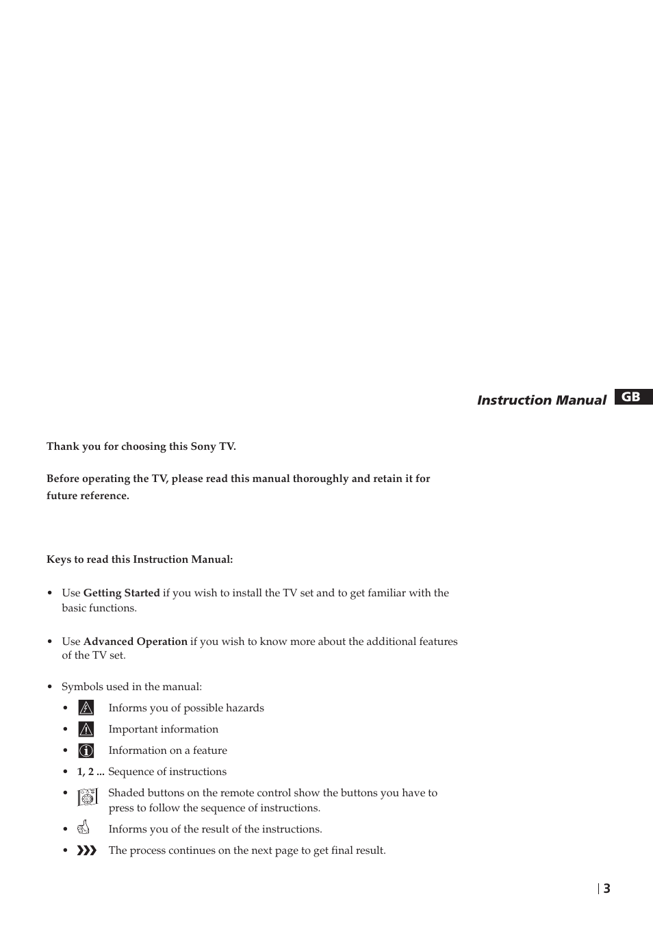 Sony KV-29FX201D User Manual | Page 3 / 98