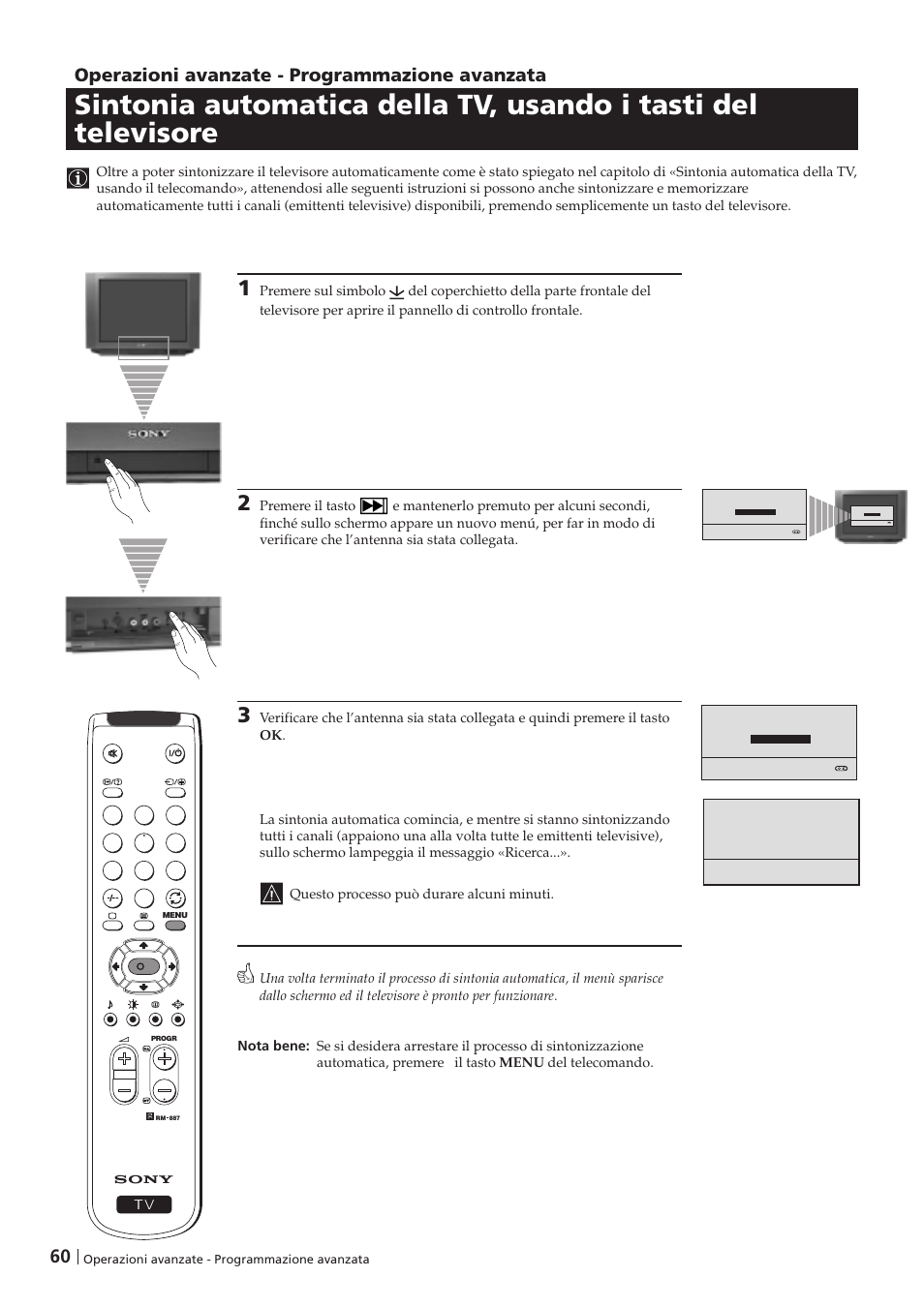 Operazioni avanzate - programmazione avanzata | Sony KV-29FX201D User Manual | Page 60 / 98
