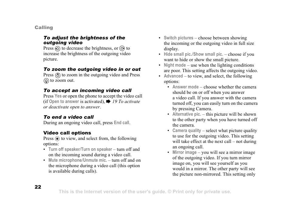 Sony Z800i User Manual | Page 22 / 99