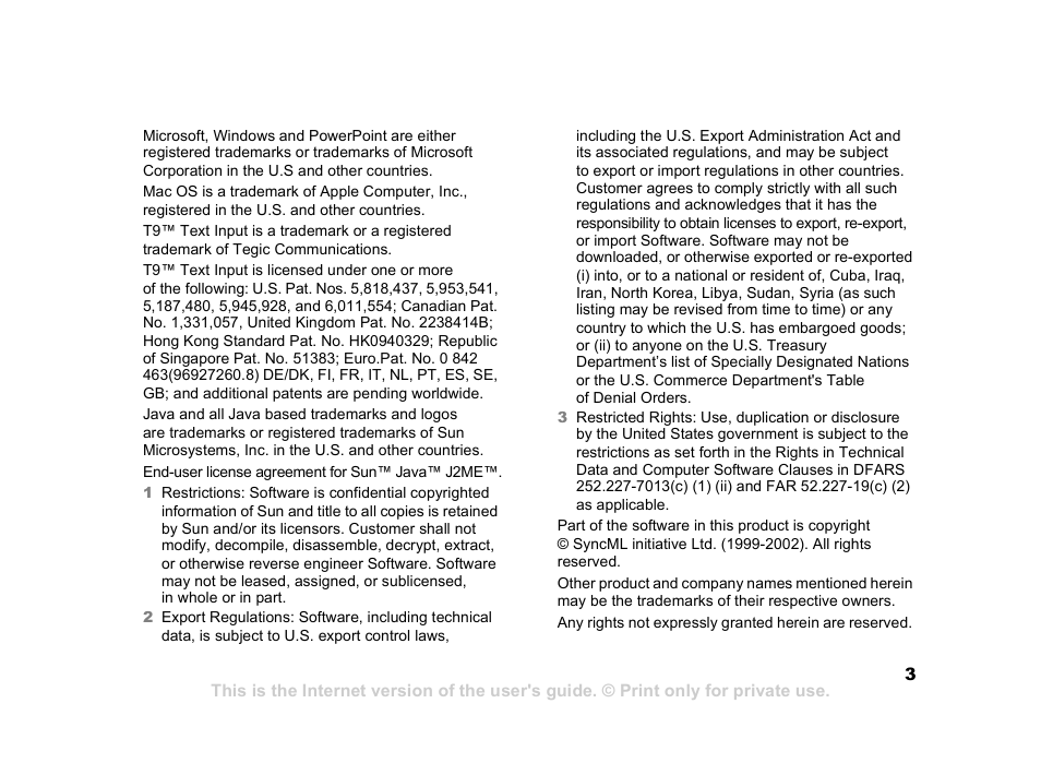 Sony Z800i User Manual | Page 3 / 99