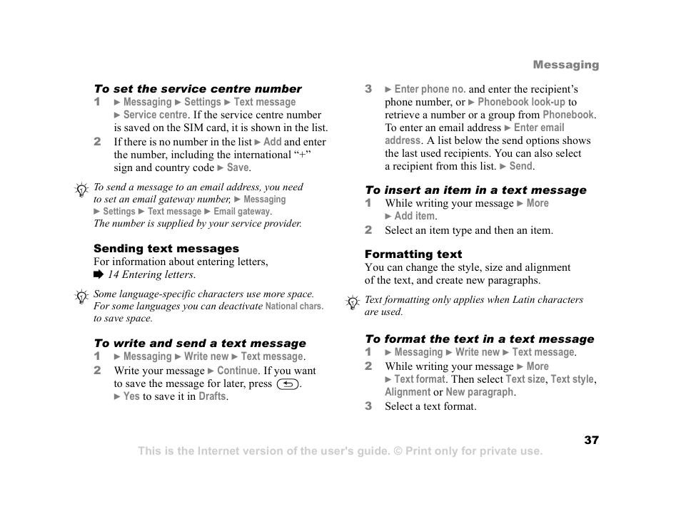 Sony Z800i User Manual | Page 37 / 99