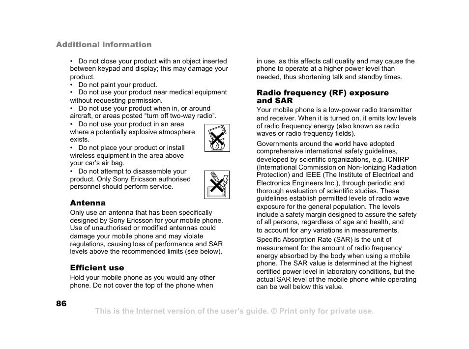 Sony Z800i User Manual | Page 86 / 99
